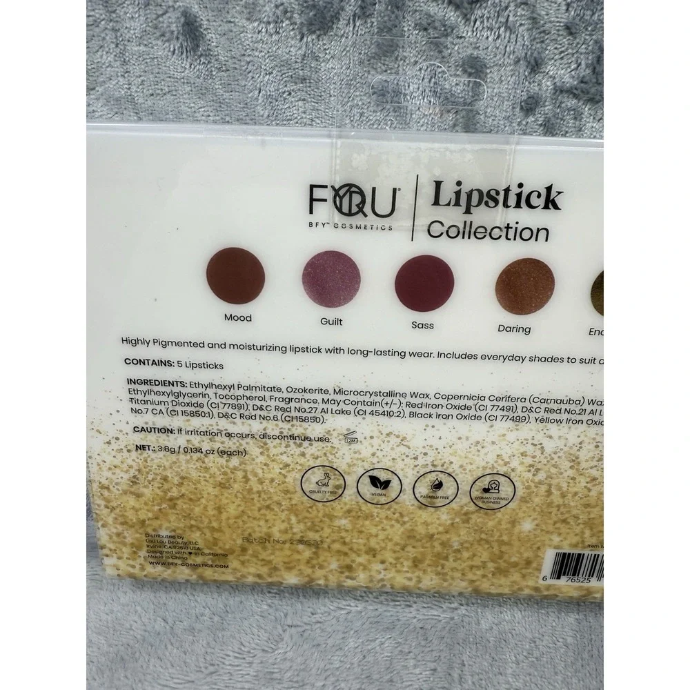BFY COSMETICS 5 Pack Lipstcks Collection Ultra Pigmented Lipstick